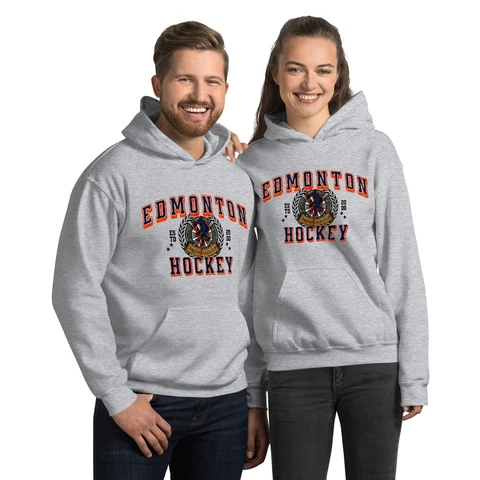 Edmonton Hockey Hoodies | Sizes SML to 5XL | Hockey Team Hoodies Cover