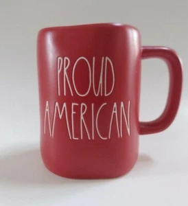 New Rae Dunn RED "Proud American" 2021 4th July Mug 🇺🇸 NWT - Picture 1 of 2