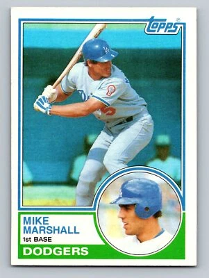 Mike Marshall 1983 Topps #324 Los Angeles Dodgers Baseball Card - Image 1 of 2