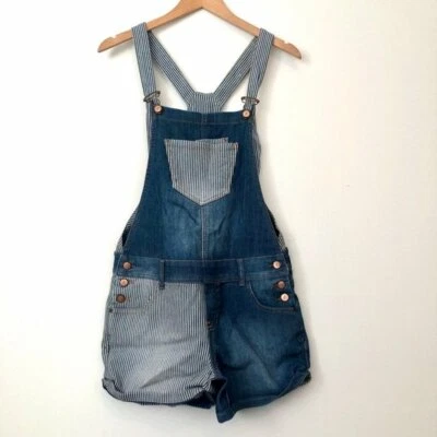 Mono corto de mezclilla con paneles AMERICAN RAG Rayas de ferrocarril JUNIORS talla 3 Foto 1 de 4