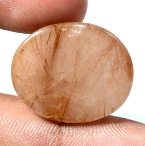 34.80 Ct Natural Rutilated Crystal Inside Brown Hair Top Quality Gemstone - Picture 1 of 3