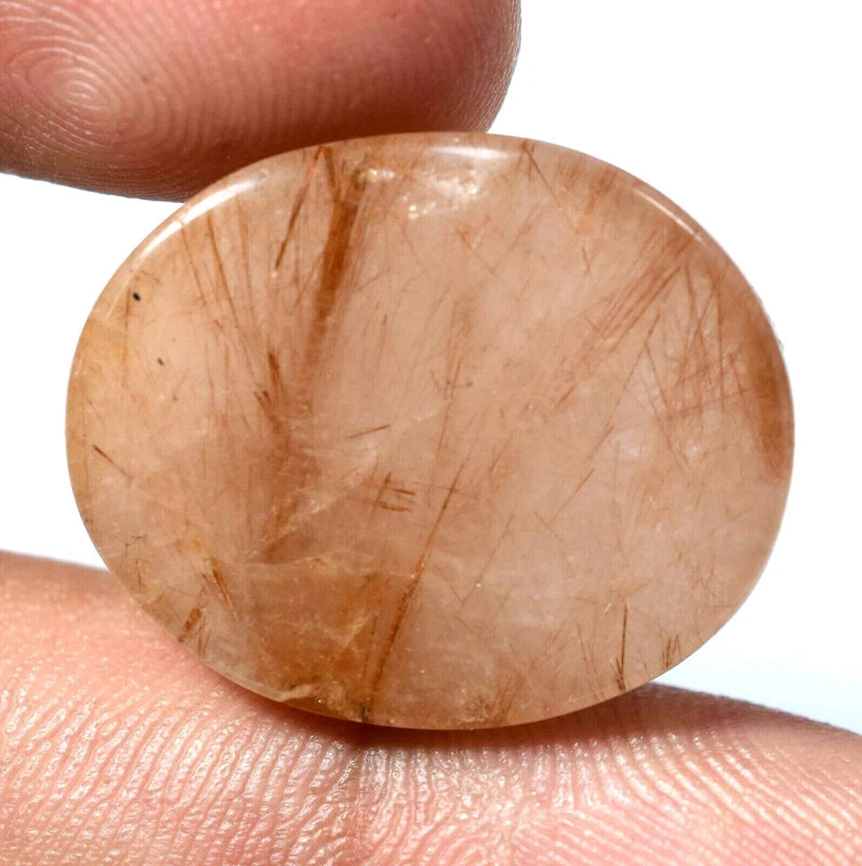 34.80 Ct Natural Rutilated Crystal Inside Brown Hair Top Quality Gemstone - Image 1 of 3