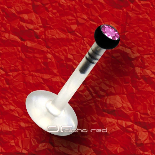 »»» Bio FLEX HELIX TRAGUS LABRET LIPPEN PIERCING 8-10mm KRISTALL 12 Farben 3378 - Bild 1 von 1