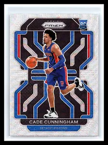 💥 CADE CUNNINGHAM 2021-22 PRIZM SILVER WAVE HOLO REFRACTOR RC # 282 - Picture 1 of 2