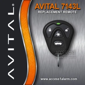 Avital 7143L 4-Button Replacement Remote Control Fob EZSDEI474S RPN 474L NEW - Picture 1 of 3