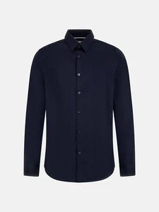 Guess Ls Sunset Shirt Blu - Taglia L Abbigliamento Uomo Camicie Maniche Lunghe - Foto 1 di 2