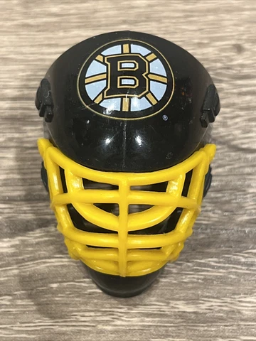 Boston Bruins Hockey Goalie Mini Helmet Mask Franklin NHL 1.5" Black Yellow Cover