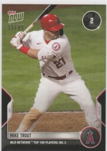 2022 Topps Now MLB Network Top 100 Mike Trout Black 31/99 Angels #T-2 - Picture 1 of 1