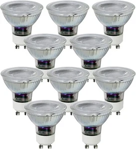 10x 5 Watt LED Leuchtmittel GU10 Abstrahlungl 36° 3 Stufen dimmbar GU10COBSD-10 - Bild 1 von 2
