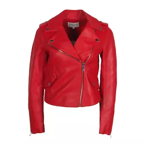 Claudie Pierlot Women's Jacket Size 36 FR / S Lamb Leather 99C6H18 - Picture 1 of 15
