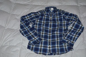 Auténtica Camisa de Algodón a Cuadros A&FAbercrombie & Fitch Azul Para Hombres ¡Talla XL! - Imagen 1 de 3