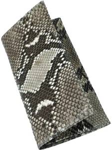 Brocado de pitón natural hecho en Japón serpiente 1 pieza piel cuero único doble pliegue Lo - Imagen 1 de 9