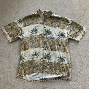 VINTAGE KAHALA Hawaiian SHIRT Ron Anderson Sz L Surfer Pineapples Woodies Rayon - Picture 1 of 6