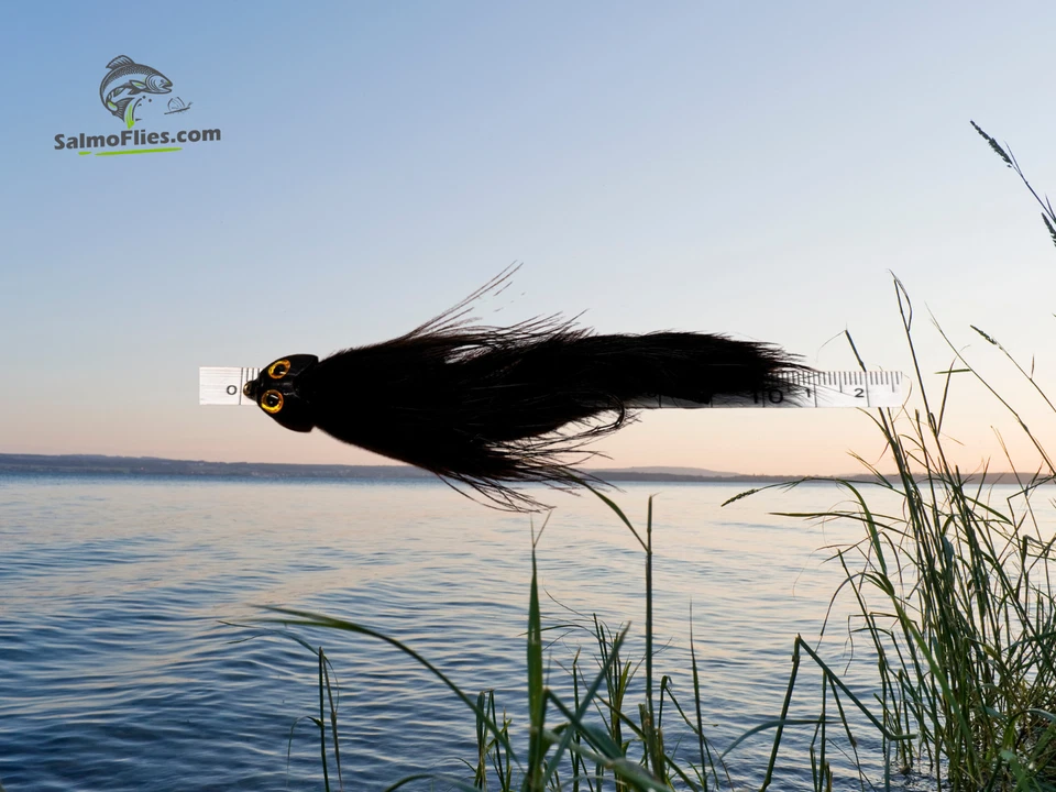 🎣3x Sculpzilla Black Streamer #2 | 11cm | Tungsten Kopf | Forelle Zander Forell - Bild 1 von 1