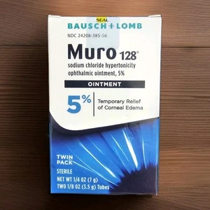 New and Sealed Muro 128 Sterile Ointment, Twin Pack .25 oz Exp: 1/26 Free Ship - Picture 1 of 5