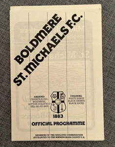 BOLDMERE ST MICHAELS V WOLVERHAMPTON WANDERERS WOLVES BIRMINGHAM SNR CUP 1985 - Picture 1 of 1