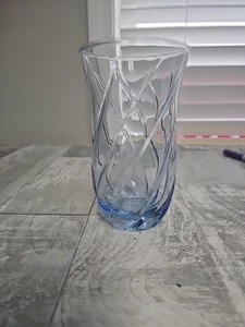Anchor Hocking Misty Blue Optic Swirl Beverage Juice Tumbler Glass 10 oz - Picture 1 of 6