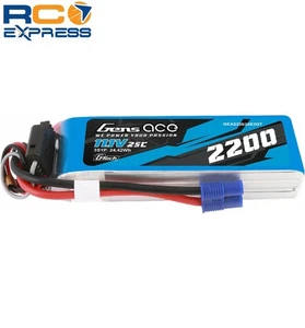 Gens Ace 11.1V 1300mAh 3S 25C G-Tech Smart LiPo: EC3 GEA223S25E3GT - Picture 1 of 1