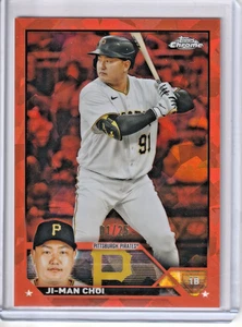 2023 Topps Chrome Update Sapphire Ji-Man Choi Orange 1/25 #USCS208 - Picture 1 of 2