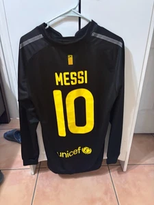 2011/12 Messi #10 Retro Long Sleeve FC Barcelona Away Jersey SizeL-Exact Replica - Picture 1 of 4