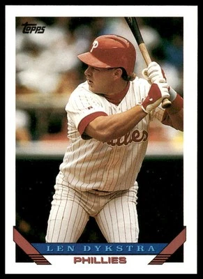 1993 Topps #740 Len Dykstra Philadelphia Phillies - Image 1 of 2