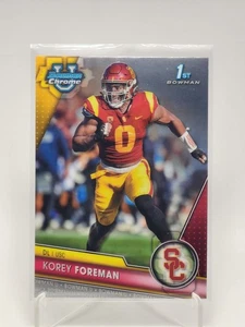 2023 Bowman University Chrome #190 Korey Foreman - Picture 1 of 2