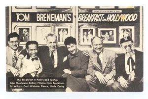 Kellogg Co Tom Breneman's Breakfast In Hollywood 1945 Postcard - Picture 1 of 3