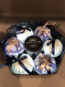 Dallas Cowboys NFL Football beleuchtete LED Kugel Weihnachtsschmuck Set (6) - Bild 1 von 11
