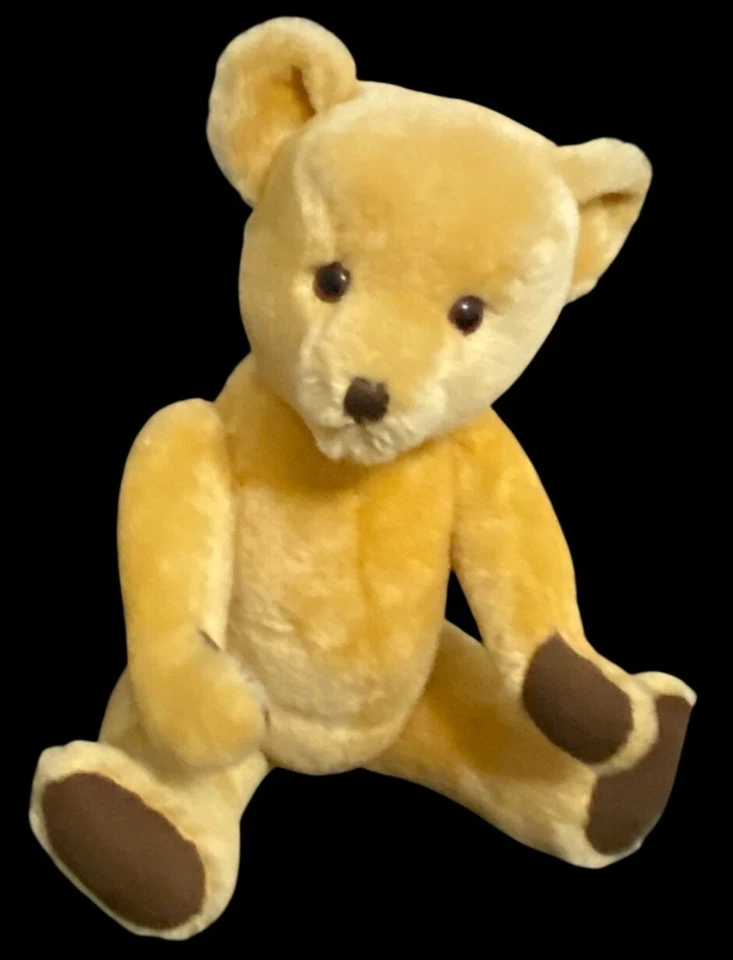 MUY RARO 25" DE COLECCIÓN Decanos/Gwentoy Articulado Oso de Peluche Dorado Peluche de Gran Bretaña Excelente Foto 1 de 4