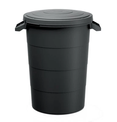 Regenwasser Tank m. Deckel 80 L - anthrazit - Universal Regen Garten Müll Tonne - Bild 1 von 2