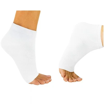A Pair of our Super comfortable White Toeless Socks - Perfect for Yoga, Pilates+ - Image 1 of 4