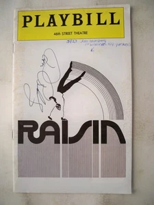 RAISIN Playbill Autographed by NY YANKEE'S 1ST BASEMAN RON BLUMBERG 1974 - Picture 1 of 4
