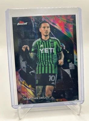 SEBASTIAN DRIUSSI /10 BLACK REFRACTOR UNCOMMON 2024 Topps Finest MLS AUSTIN #163 - Image 1 of 2