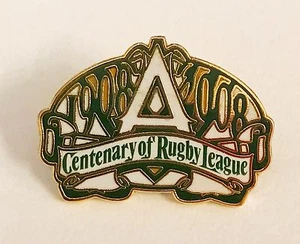 33451 AUSTRALIAN RUGBY LEAGUE ARL NRL CENTENARY 1908-2008 METAL LAPEL PIN BADGE - Foto 1 di 2