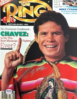 Julio Cesar Chavez Signed 8x10 Boxing Photo PSA AH98689 - Image 1 of 2