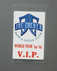 Joe Cocker backstage pass laminated World Tour '94-'95 VIP AUTHENTIC ! - Bild 1 von 1