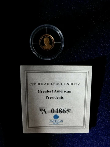 2009 .5 gram gold coin. Greatest American President - John F. Kennedy (585 pure) Cover