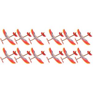  12 sztuk Papierowy model samolotu Tossing Glider Zabawka Gumowa taśma zasilana
