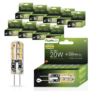 LUMILED 10x LED G4 Lampen Leuchtmittel 12V 2W = 20W 200lm warmweiß kein Flackern - Bild 1 von 7