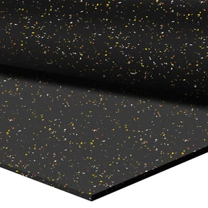 4'x6' Gym Rubber Flooring Heavy Duty 1/4" Thick for Home Gym Exercise Floor Mats - Picture 1 of 21