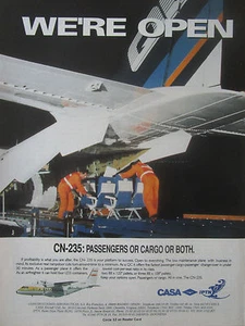 10/1991 PUB AVION CASA CN-235 QC AIRCRAFT BINTER CANARIAS CANARIES ORIGINAL AD - Imagen 1 de 1