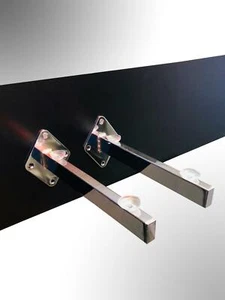 CHROM GLAS REGALTRÄGER + SAUGNÄPFE WANDMONTAGE SCHRAUBFIX|PASSFORM  - Bild 1 von 1