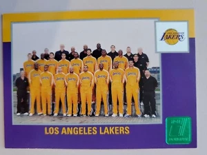 LAKERS KOBE BRYANT TEAM CHECKLIST GREEN PANINI CARD - Foto 1 di 2
