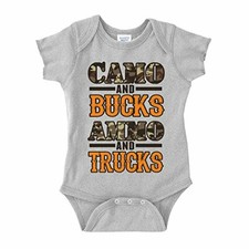 Camo and Bucks Ammo and Trucks Hunting Baby One Piece or Toddler T-Shirt