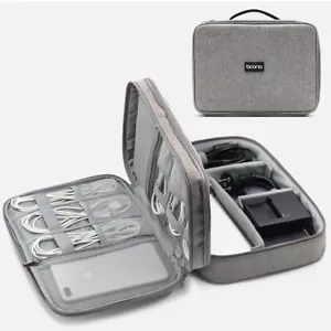 Custodia per gadget portatile organizer fili caricabatterie USB custodia portaoggetti da viaggio - Foto 1 di 29