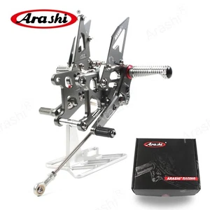 Reposapiés de carreras gris Arashi Fit Honda CBR250R 2011-2022 estriberas pedal - Imagen 1 de 10