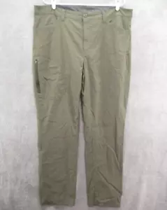 Eddie Bauer Pants Men 40x34 Green Fleece Lined Tech Outdoor Hike Climb Work - Picture 1 of 19