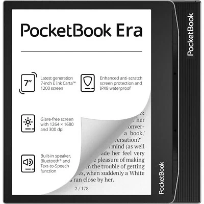 PocketBook Era 7 Inch Stardust Silver 16GB + 1GB WIFI + Bluetooth Tablet NEW - Image 1 of 3