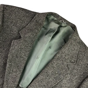 VTG Arnie Men's Wool Tweed 2-Button Blazer Herringbone Green Liner • 42 R - Picture 1 of 12
