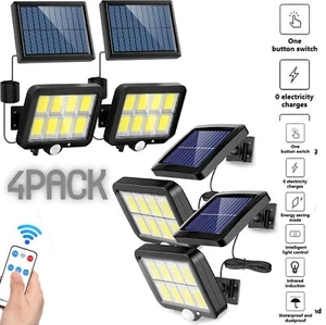 PACK de 4 luces de pared con sensor de movimiento LED PIR de energía solar para jardín exterior seguridad - Imagen 1 de 24